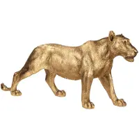 Baroque - Decoratief beeld of figuur - Leeuwin 124 cm - Goud - Resin - 56x124x30 - Polyresin