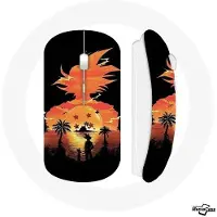 MANIACASE Draadloze Muis - Manga - Dragon Ball - Sangoku - Oranje - Inclusief Wifi USB-stick