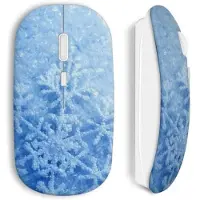 MANIACASE Draadloze muis - - Lichtblauw Sneeuw - Inclusief wifi USB-stick - Compatibel met Mac en PC - WiFi technologie
