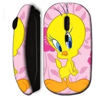 MANIACASE Draadloze Muis - - Titi Roze - Zwart - USB WiFi - Compatibel met Mac en PC