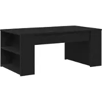 vidaXL Salontafel, zwart, eikenlook, 102 x 55 x 42 cm, houtvezel