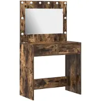 vidaXL Kaptafel Rook Eiken 78,5 x 41 x 135 cm Bewerkt hout