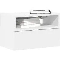 vidaXL Nachtkastje wandgemonteerd 45x26x28,5 cm wit