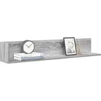 vidaXL Wandschappen 2 st 100x16,5x16,5 cm bewerkt hout grijs sonoma