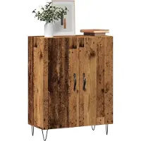 vidaXL Dressoir 69,5x34x90 cm bewerkt hout oud houtkleurig
