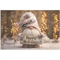 PosterMonkey Poster 60x40 cm - Kerst - Gnome - Bord - Kleurrijk - Posters - Kamer decoratie - Wanddecoratie woonkamer - Muurdecoratie slaapkamer - Kerstversiering - Kerstdecoratie voor binnen - Kerstmis