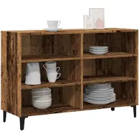 vidaXL Dressoir, uitstraling van oud hout, 103,5 x 35 x 70 cm, houtvezel