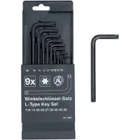 Kraftmann Winkelschlüssel-Satz T-Profil (für Torx) T10 - T50 9-tlg.