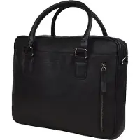 Dstrct Leren Business Laptoptas - 14 inch laptopvak met rits - Zwart luxe volnerf leder