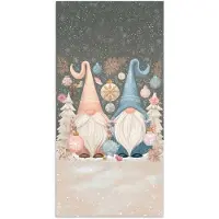 PosterMonkey Poster 75x150 cm - Kerst - Gnomen - Pastel - Posters - Kamer decoratie - Wanddecoratie woonkamer - Muurdecoratie slaapkamer - Kerstversiering - Kerstdecoratie voor binnen - Kerstmis