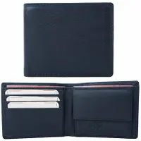 Houtkamp Leren Heren Portemonnee – Compacte Portemonnee voor Mannen - Echt Leer – Blauw