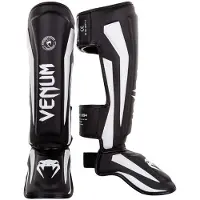 Venum Elite Kickboks Scheenbeschermer Zwart Wit - L