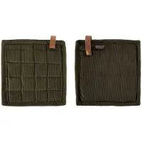 Tiseco Pannenlap Home Studio Velmar Green Olive (Set van 2)