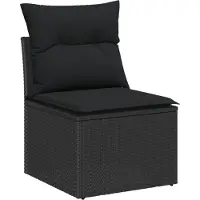 vidaXL Tuinbank Set 7 st Beige poly rattan