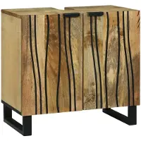 vidaXL Wastafel kabinet voor de badkamer Bruin 62 x 33 x 58 cm