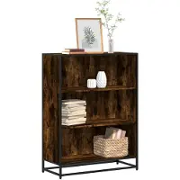 vidaXL Boekenkast 80,5x35x107,5 cm bewerkt hout gerookt eikenkleurig