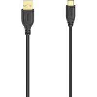 Hama 00200634 USB-C-kabel USB 2.0 USB-C stekker 0.75 m Zwart Slimline