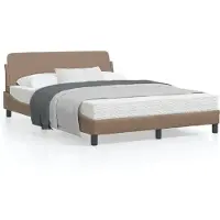 vidaXL Bedframe "Dover", cappuccino bruin, 140x190 cm, kunstleer