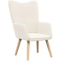 vidaXL Fauteuil Crème 62 x 67 x 95,5 cm Sherpa Stof