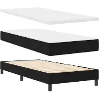 vidaXL Boxspring bed met hoofdeinde Zwart 200 x 90 cm Stof