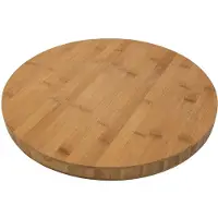 Cookinglife Snijplank Organic - Ronde 40 cm - Bamboe Serveerplank - Bamboo Cutting Board- Bruin - Hygiënisch Mesvriendelijk