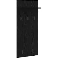 vidaXL Wandgemonteerde kapstok Muurmontage Zwart Eiken 40 x 10 x 90 cm