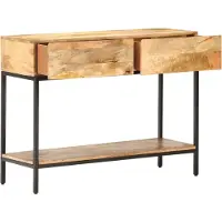 vidaXL Wandtafel 100x35x76 cm massief mangohout