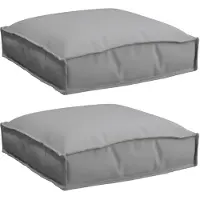 vidaXL Kussen 2 st Oxford Stof Grijs 40 x 40 x 8 cm