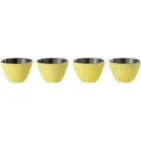 J-Line theemok - metaal - geel - 2 dozen van 2 stuks
