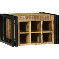 vidaXL Wijnrek 2 pcs 46 x 35 x 27,5 cm Massief Mango Hout