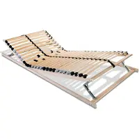 Coemo 7-zones lattenbodem Ergo KF 140x200 cm met verstelbaar hoofd- en voetgedeelte, voorzien van 28 flexibele latten, instelbare stevigheid en middenband voor drukverdeling