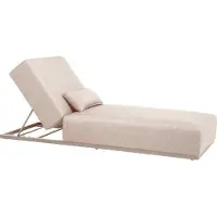 Oviala - Ligstoel met 5 standen ligkussen beige - Havana
