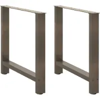vidaXL Eettafelpoten 2 st 80x(72-73) cm staal naturel