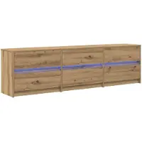 vidaXL TV Eenheden 2 st Artisan Eiken Bewerkt hout