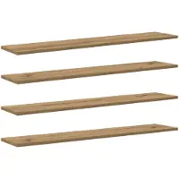 vidaXL Boekenplank Bord 3-laags 4 pcs 100 x 20 x 1,5 cm Bewerkt hout