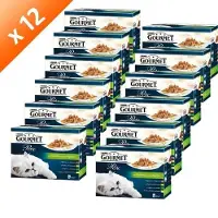 Gourmet 12x Perle Kattenvoer Nat Zee Delicatesse in Saus 4 x 85 gr