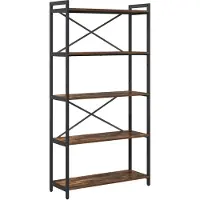 vidaXL Boekenplank 80 x 30 x 155 cm Bewerkt hout Rook Eiken