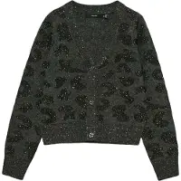 Vero Moda Gebreid vest 'VMZUZU' antraciet / donkergrijs / zilver