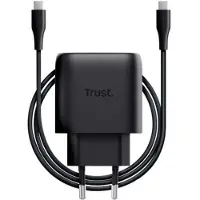 Trust Maxo GaN - 45W USB-C Oplader - Snellader voor laptop, tablet en smartphone - 2m Kabel - Zwart