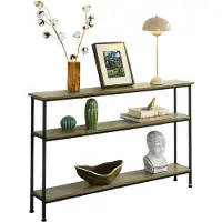 SoBuy Table Console 3 Étagères, Style Industriel, 122x20x77 cm