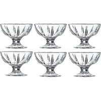 Arcoroc Ijs/sorbet coupes - 6x - op voet - 200 ml - glas - ijsschaaltjes - ijscoupe glazen