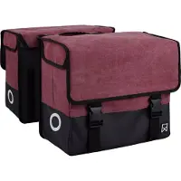 Willex - Dubbele Canvas Plus - 30 Liter - Universele Bevestiging - Extra Sterk - Red/Matt black