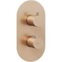 Ravak Espirit - Thermostatische inbouwkraan, voor 2 functies, geborsteld roségoud X070360