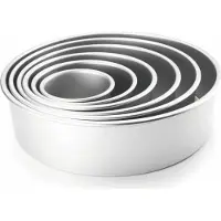 Jamon Extra Tall Straight Round Mold 15x10 Cm Mold Zilver