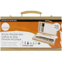 Daler Rowney Acrylverf Set in Houten Kist - Compleet voor Kunstenaars