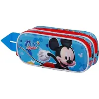 KARACTERMANIA - Disney - Mickey Mouse - House-3D dubbele Roletui - Potloden etui - Pennenetui - blauw