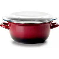 Ibili Friteuse -Volcan, geëmailde staal, 24x12,5 cm, rood