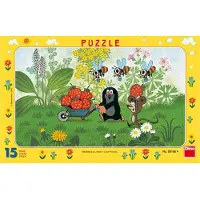 Dino Puzzel het Kleine Molletje plukt aarbeien 15 stukjes