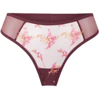 Lingadore String mosterd / lichtroze / bordeaux