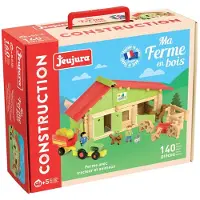 Jeujura - a1202824 - jeux de construction - ferme avec tracteur et animaux